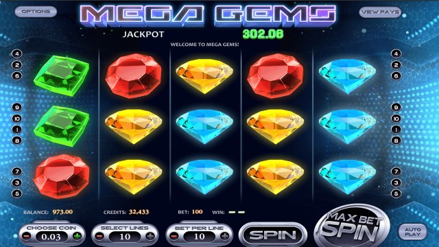 Бонусная игра Mega Gems 10