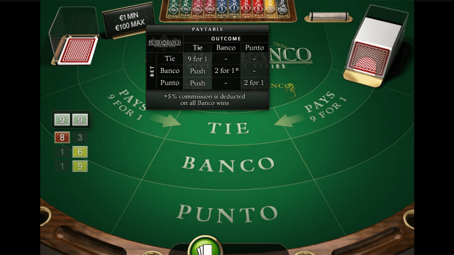Игровой интерфейс Punto Banco Professional Series 6