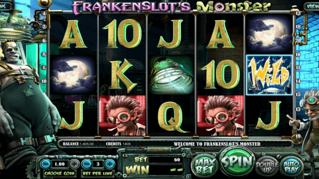 Игровой интерфейс Frankenslot's Monster 7