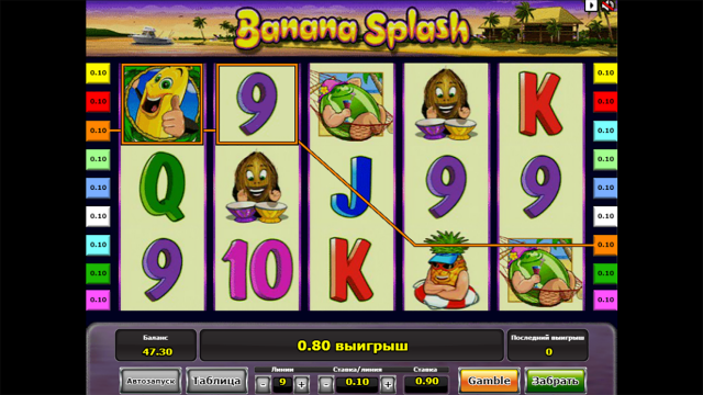 Бонусная игра Banana Splash 4